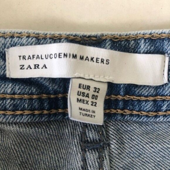 Zara Distressed Jeans Size 00 Some Stretch - Picture 4 of 12